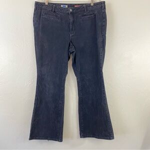 Anthropologie Pilcro Size 34 Charcoal Black Mid Waist Bell Bottom Denim Jean